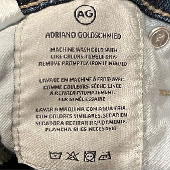 AG Adriano Goldschmied Women's Size 31x29 B-Type Straight Leg Dark Blue Denim J - Picture 7 of 12